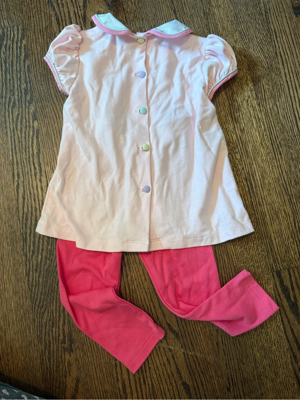 Toddler Girls Pink Cupcake & Balloon Pajama Set with Bright Pink Leggings